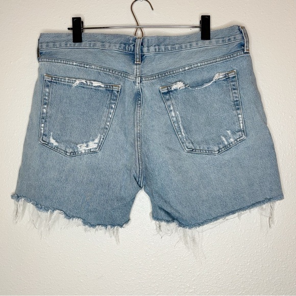 AGOLDE Parker Cut Off Jean Shorts 32 Button Fly Beach Coastal - Picture 5 of 9